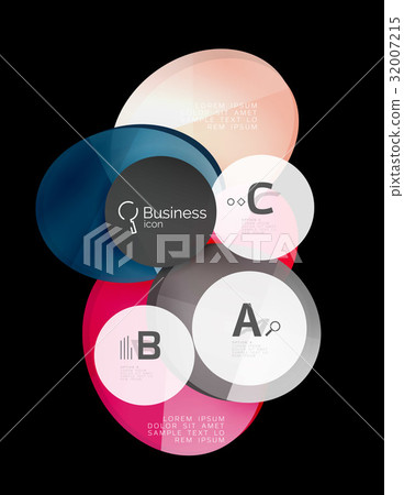 Glossy glass circle banner design template Glossy glass circle banner design template 32007215