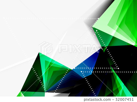 Vector low poly style 3d triangle line Vector low poly style 3d triangle line 32007451