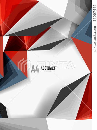Vector low poly style 3d triangle line Vector low poly style 3d triangle line 32007455