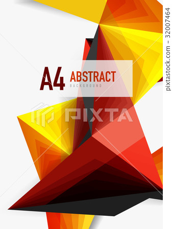 Vector low poly style 3d triangle line 32007464