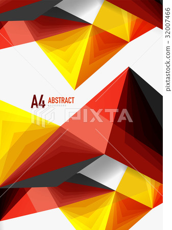 Vector low poly style 3d triangle line 32007466