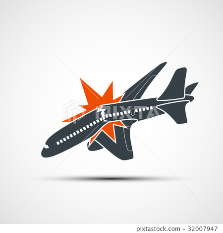Icon plane crash. Terrorist act in the air.  32007947