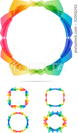 Colorful abstract frames set 32008202