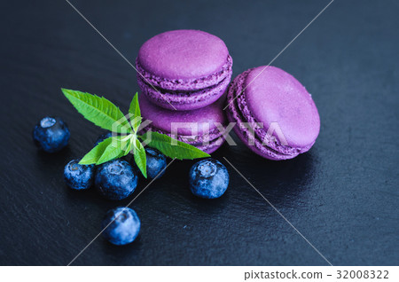 macaroons with blueberries macaroons with blueberries 32008322