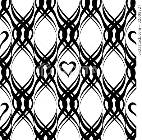 Abstract tiled pattern Floral swirl line ornament Abstract tiled pattern Floral swirl line ornament 32008527