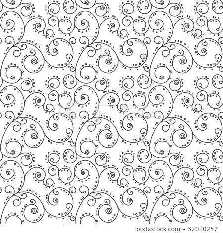 Seamless Pattern Zentangle Ornament Coloring Book 32010257