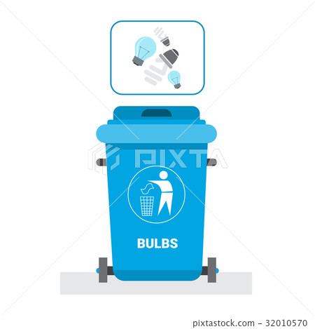 Rubbish Container For Light Bulbs Waste Icon Rubbish Container For Light Bulbs Waste Icon 32010570
