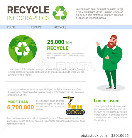 Recycle Infographic Banner Waste Gathering Sorting - Stock Illustration  [32010635] - PIXTA