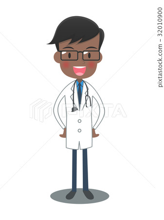 穿著白色服裝的醫生把手放在他的背上 穿著白色服裝的醫生把手放在他的背上 32010900