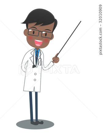 White coat doctor explained with a command stick 32010909