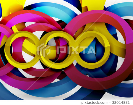 Vector 3d rings design background Vector 3d rings design background 32014881