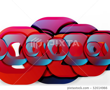 Geometric abstract background, cut chain shapes or Geometric abstract background, cut chain shapes or 32014966