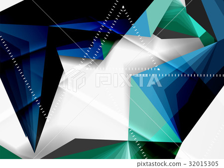 Vector low poly style 3d triangle line 32015305