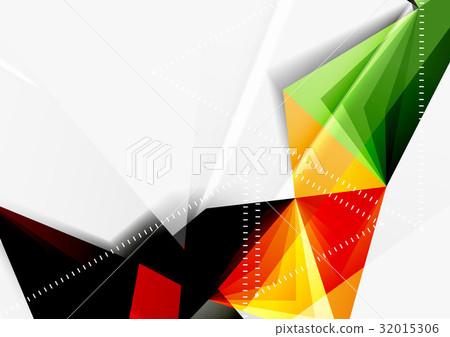 Vector low poly style 3d triangle line Vector low poly style 3d triangle line 32015306