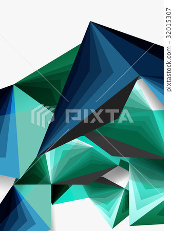 Vector low poly style 3d triangle line Vector low poly style 3d triangle line 32015307
