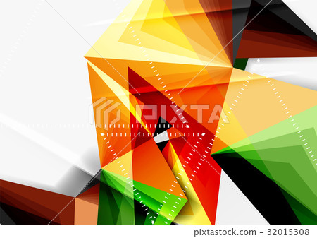 Vector low poly style 3d triangle line Vector low poly style 3d triangle line 32015308