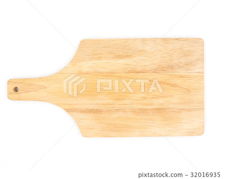 Wooden tray on white background 32016935