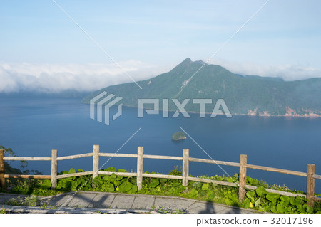 Landscape of Lake Mashu seen from Mu Circle Third Observation Deck 32017196