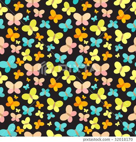 Butterfly Seamless Pattern Background Vector 32018170