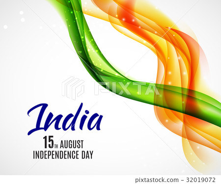 Indian Independence Day Background with Waves 32019072