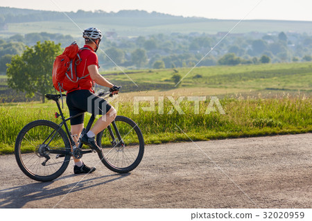 Ecotourism in Europe. Bicycle race in the country. Ecotourism in Europe. Bicycle race in the country. 32020959