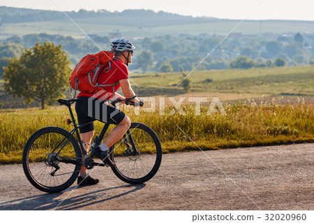 Ecotourism in Europe. Bicycle race in the country. Ecotourism in Europe. Bicycle race in the country. 32020960