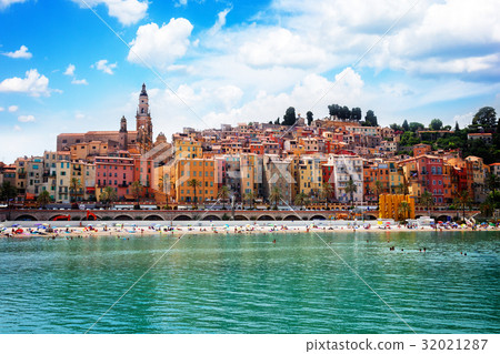 Menton at summer, France 32021287
