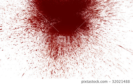 Blood splashed isolated on white background Blood splashed isolated on white background 32021488