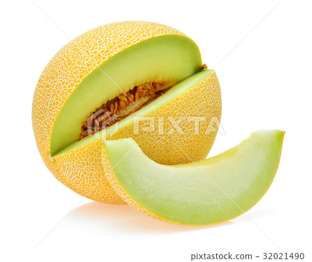cantaloupe melon isolated on white 32021490