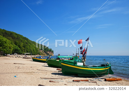 Baltic Sea Beach With Fishing Boats In Gdynia 32022014