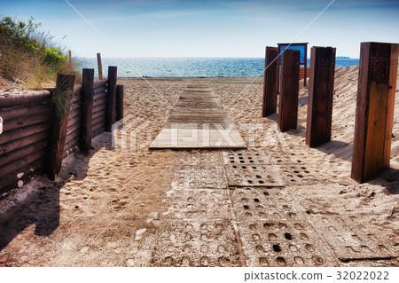 Baltic Sea Beach Walkway on Hel Peninsula Baltic Sea Beach Walkway on Hel Peninsula 32022022