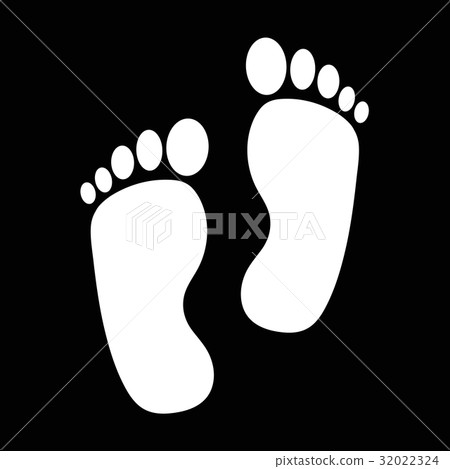 foot print icon illustration design 32022324