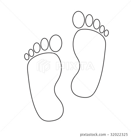 foot print icon illustration design 32022325