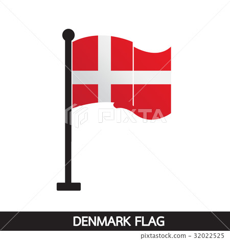 Denmark flag design illustration 32022525