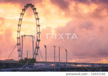 Singapore skyline background 32025192