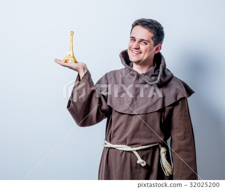 catholic monk with Eiffel tower gift catholic monk with Eiffel tower gift 32025200