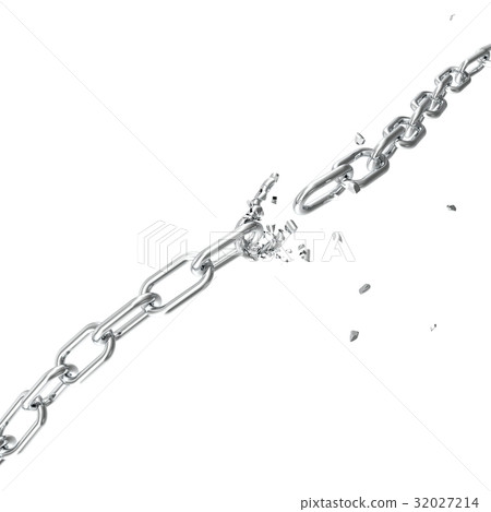Broken steel, Broken metal chain links freedom 32027214