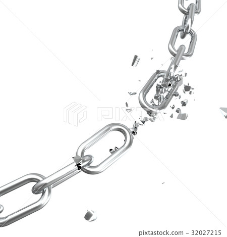 Broken steel, Broken metal chain links freedom 32027215
