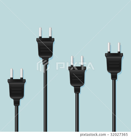 Electricity plug on blue background Electricity plug on blue background 32027365
