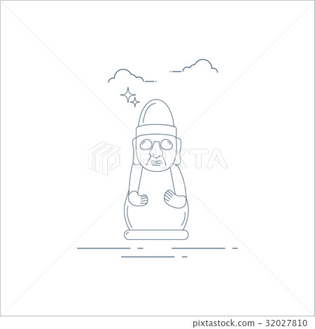 Dol hareubang, also called tol harubang, hareubang, rock statue from Jeju Island, South Korea. 32027810