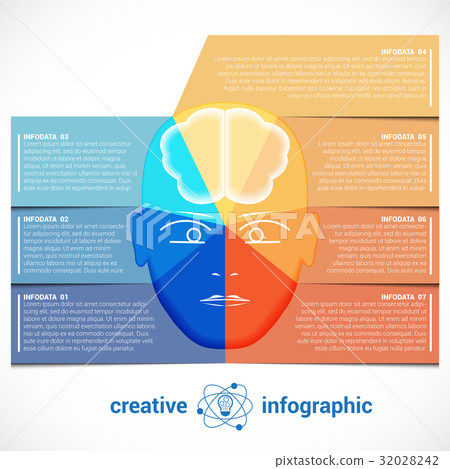 Template abstract head, brain, place for text 7 - Stock Illustration ...