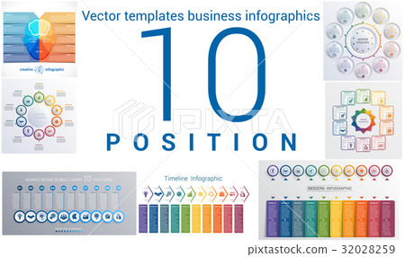 Templates business infographics 10 positions 32028259