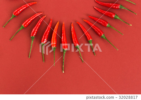 red hot chili peppers, popular spices concept - red hot chili peppers, popular spices concept - 32028817