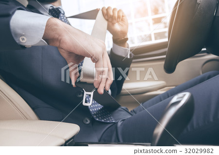 Young business man test drive new car 32029982