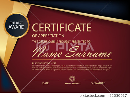 Red black label Elegance horizontal certificate 32030917