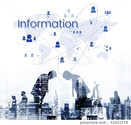 People connected global communication technology People connected global communication technology 32031579