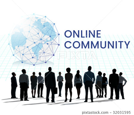 Network connection graphic overlay background 32031595