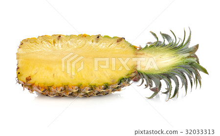 Ripe whole pineapple isolated on white Ripe whole pineapple isolated on white 32033313