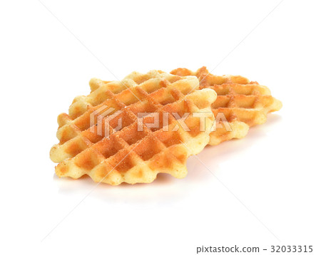 Sweet waffles isolated on white Sweet waffles isolated on white 32033315