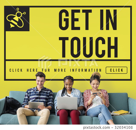 Get in Touch Stay Connected Concept 32034108
